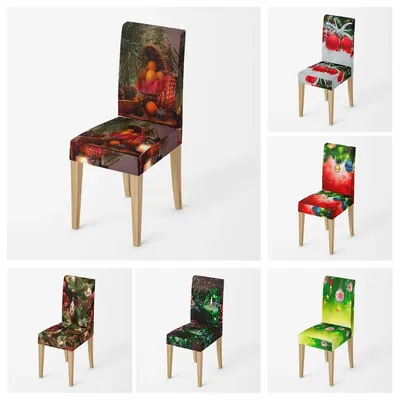 Home Stuhl bezug Weihnachts stühle für Küchen bezüge Stuhl verstellbar Esszimmer elastische Stoffs Image
