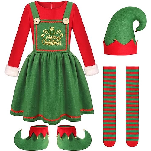 Tenues Costume élégant Costume de Noël Elfe Déguisement Cosplay pour Homme Femmes Garçons Fille Adultes Enfant Noël Nouvel An la veille de Noël Soirée Noël Costume