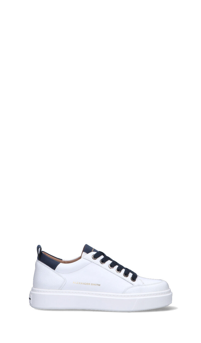 ALEXANDER SMITH Sneaker uomo bianca/blu in pelle