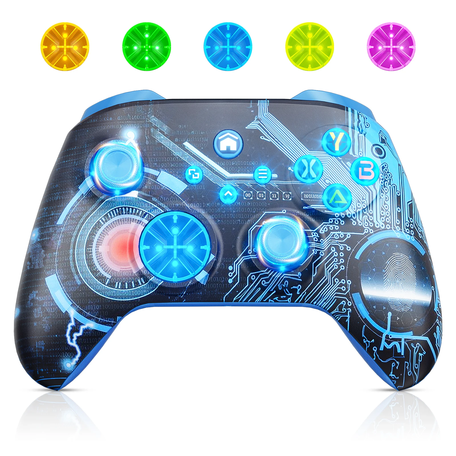 Wifi Wireless Joysticks For Xbox One/Xbox One S/X/Xbox Series X/S/Pc/Switch Gamepad With Turbo Function/6-Axis/RGB Controller