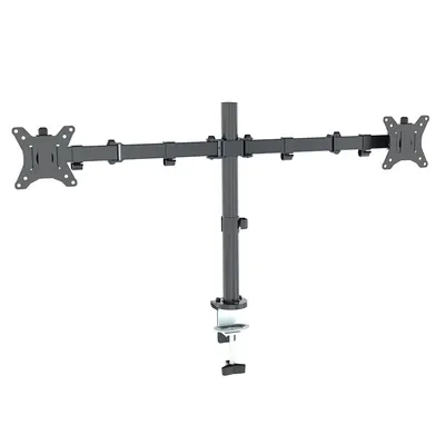 C024 Desktop Clamping Full Motion 360 Degree Dual Monitor Holder Stand 10"-27"LCD LED Monitor Mount