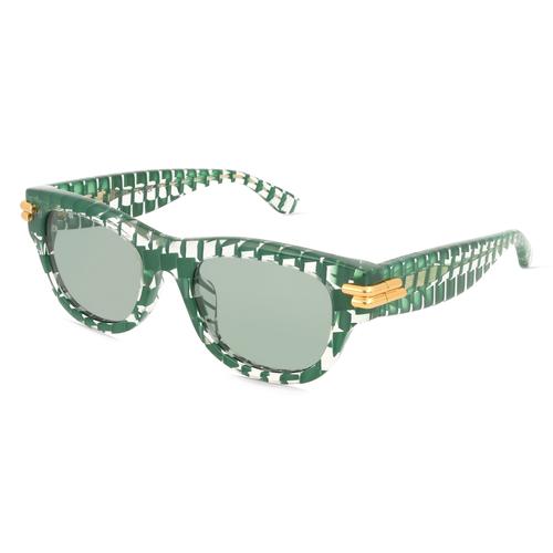 Bottega Veneta BV1323SK Damen-Sonnenbrille Vollrand Eckig Acetat-Gestell, grün