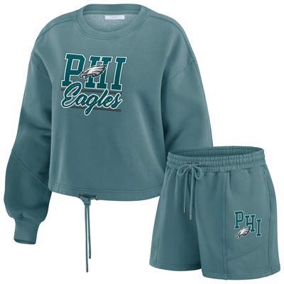 Philadelphia Eagles WEAR By Erin Andrews Lounge-Set aus gewaschenem Fleece - Damen Image