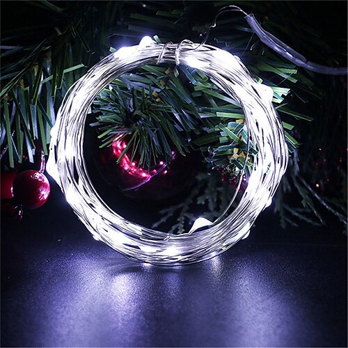 Elegante Hochzeits Empfang Feier 10 Stück LED Kupferdraht Feenlichter Batteriebetriebene Lichterkette für Schlafzimmer Garten Hochzeit Party Dekor 1-10M Image
