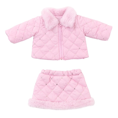 18-Zoll-Puppenkleidung und Accessoires, Winter-Puppen-Outfits-Set, Mantel und Hose für 18-Zoll-Puppen, Mädchen, Geschenke (ohne Puppe)