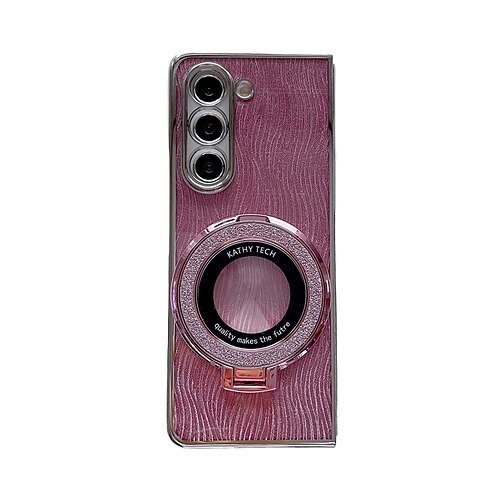 Handy Hülle Handyhüllen Für Z Fold 7 Z Fold 6 Z Fold 5 Z Fold 4 Z Fold 3 Rückseite Mit Ständer Unterstützt kabelloses Laden Bling Glitzer glänzend Retro TPU Beschichtung Image