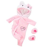 Anzug Schuhe Puppen-Outfit für 18 Zoll 43cm Babypuppe süße Pullover Strampler Puppenkleidung