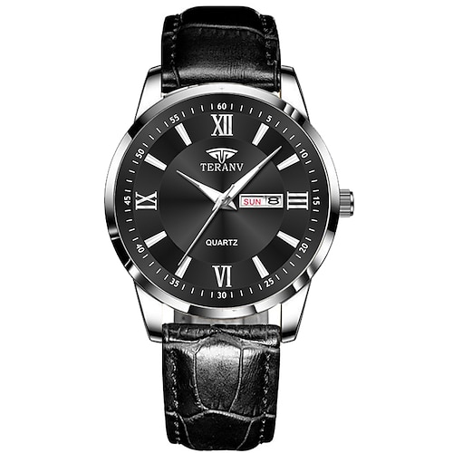 1 Neue Mode Trend Herren Business Quarz Uhr Kalender Woche Anzeige Lebensreise Leuchtende Freizeit Sport Herren Armbanduhr Geschenk Ideale Wahl Image