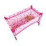 Doll Stroller - Metal Fold Up and Down Umbrella Stroller for Realistic Pretend Play Pink