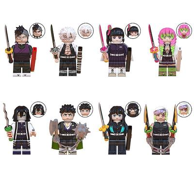 8PCS/Set Anime Mini Action Figures Building Blocks Kanroji Mitsuri Miniature Figurines Toys