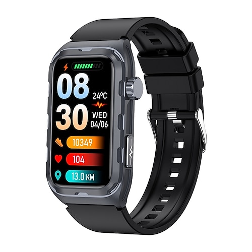 696 TK79 Smartwatch 1.47 Zoll Smart Band Fitness-Armband Bluetooth Schrittzähler Anruferinnerung Schlaf-Tracker Kompatibel mit Android iOS Unisex Nachrichtenerinnerung IPX-0 27mm Uhrengehäuse Image