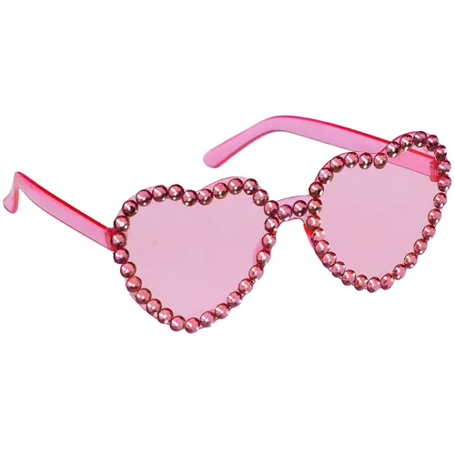 Lunettes ""cœur"" avec pierres, rose