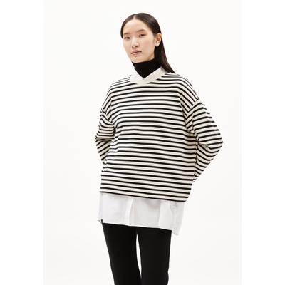 FRANKAA MAARLEN STRIPE - Frauen Oversized Fit Sweatshirt - mehrfarbig (Größe: M)