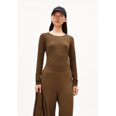 ENRICCAA SOFT - Frauen Slim Fit Longsleeve - grün (Größe: L) Image