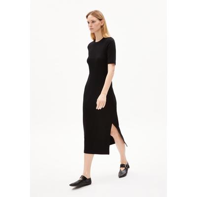 SEHAARAA - Frauen Fitted Kleid - schwarz (Größe: L)