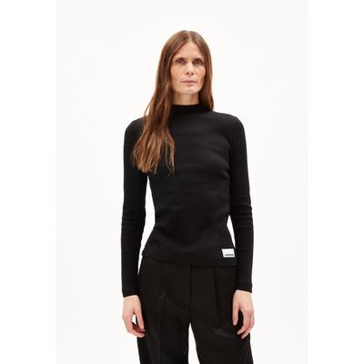 FATIMAARA | Ripp-Longsleeve Slim Fit aus Bio-Baumwoll Mix - schwarz (L) Image