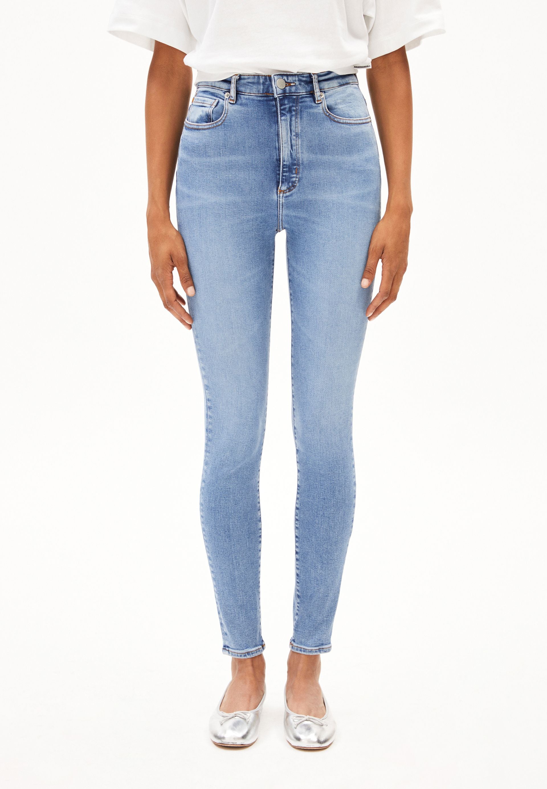 INGAA | Skinny Jeans High Waist Bio-Baumwoll Mix X-Stretch - blau (25-32)