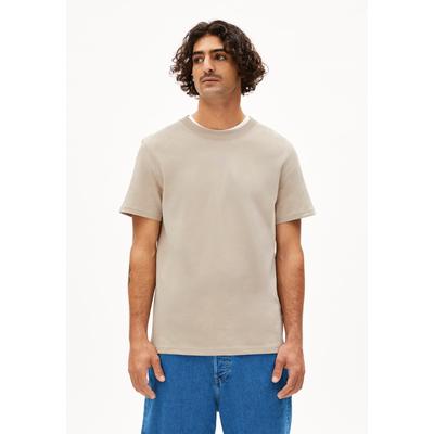 MAARKOS - Männer Relaxed Fit T-Shirt - beige (Größe: M)