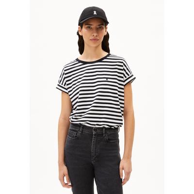IDAARA STRIPES T-SHIRT - Frauen Loose Fit T-Shirt - schwarz (Größe: S) Image