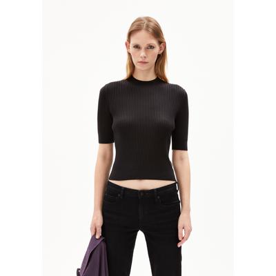 SILJIAA - Frauen Fitted Stricktop - schwarz (Größe: M) Image