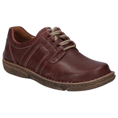 Schnürschuh JOSEF SEIBEL "NEELE 44", Damen, Gr. 36, rot (weinrot), Leder, casual, Schuhe, mit dezenten Kontrast-Details