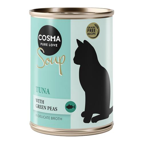 24x100g Tuna with Green Peas Soup Cosma Wet Cat Food