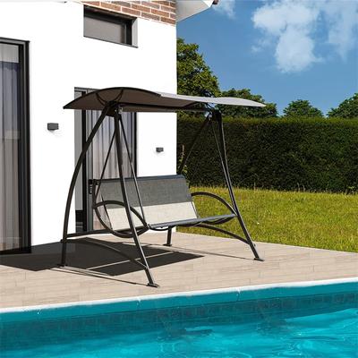 Patio Swing Chair, Outdoor Porch Swing with Adjustable Canopy, Patio Swing Glider