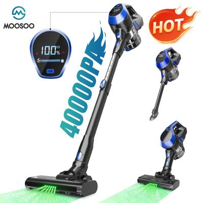 TEMU Moosoo Xc1, Cordless Vacuum With Led Display, 2200mah*7/120w/72db, 6in 1 High Suction Stick Vacuum Cleaner With Wall Mount Charger For Hard Floor Pet Hair Carpet, Use In The And Car. Image