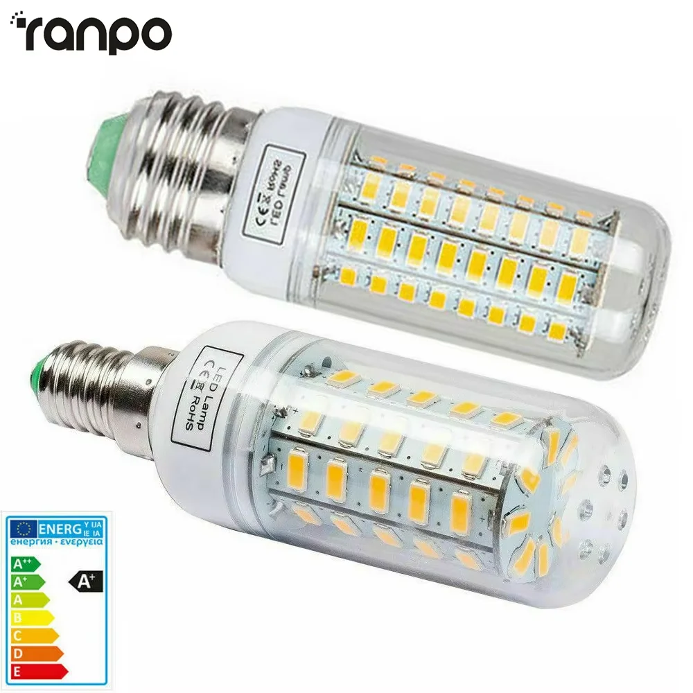 7-15W E27 Lampada a LED E14 LED SMD5730 220V Lampadine a mais 24 36 56 72LED Lamparas LED Lampadario per la decorazione domestica Fiala Luce a led