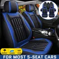 Coprisedili per auto per 5 posti Coprisedili in pelle PU Set completo Fodera per cuscino del sedile Coprisedile anteriore posteriore Camion SUV universali