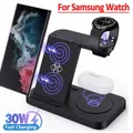 Caricabatterie wireless pieghevole 4 in 1 da 30 W per iPhone 15 14 13 8 Samsung S20 S21 Samsung Galaxy 6/5/4 stazione di ricarica rapida 3/4 attiva