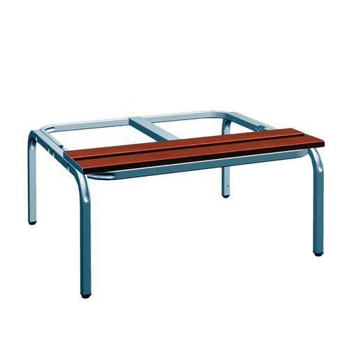 Socle Banc Sf L900 Gris Clair 2 La Mes Teck - Acial