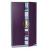 Armoire Bureau H 185cm Corps Coloris Alu Portes Coloris Prune - Manutan Expert