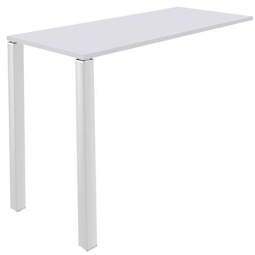 table lounge 2 pieds l140 x p60 x h105 blanc / blanc
