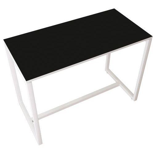 table réunion haute 6 personnes plateau noir- manutan expert
