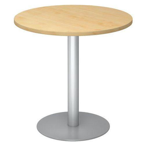 table de réunion ronde 80cm érable/alu