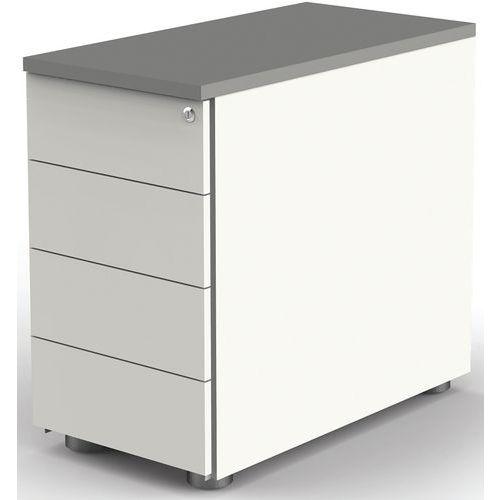Caisson D'appoint - Form4 - 430x800x720-760mm Blanc/graphite - Kerkmann