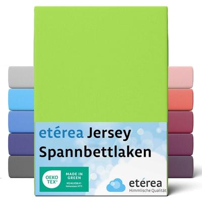 Comfort Jersey Spannbettlaken Apfelgruen 180x200 cm - 200x200 cm - Apfelgruen - Etérea