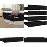 Tiroirs de lit 4 pcs Noir Bois de pin massif - tiroir de lit - tiroirs de lit - Home & Living - Noir