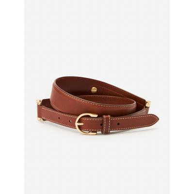 J.McLaughlin Women's Danica Leather Belt Cognac, Size Medium