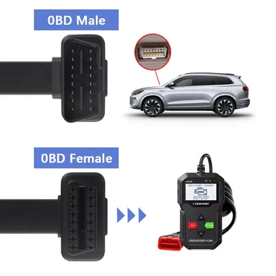 OBD2 Scanner extended adapter Male to Female OBDII Extension cable 16pin 40cm/8pin 100cm Car