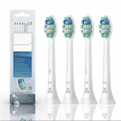 4Pcs Toothbrush Heads White Replacement Toothbrush Heads Plaque Defence Electric Toothbrush Head for