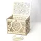 Wedding Card Box DIY Wedding Gift Wooden Money Storages with Lock Decoration Supplies for Birthday