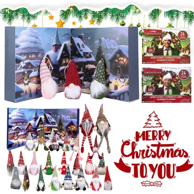 Christmas Gnome Holidays Advent Calendar 2024 Gnome Dolls with Gnome Plush Toys 24 Days Xmas