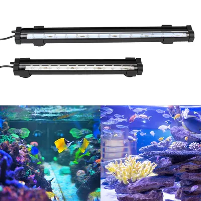 Aquarium Light Strip Waterproof Suction Cup EU Plug Colorful Fish Tank Decor Lighting Lamp 100-240V