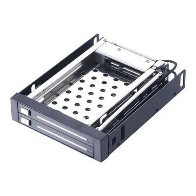 Dual Bay 2.5 SATA SSD&HDD Hard Disk Box Extraction Box Aluminum Alloy Internal Mobile Rack Enclosure