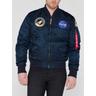 Alpha Industries Mens MA-1 VF NASA Bomber Jacket in Dark Blue - Size 2XS | Alpha Industries Sale | Discount Designer Brands