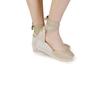 Baumwoll-Espadrille-Sandalen