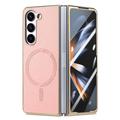 telefono Custodia Per Piega a Z 6 Z Fold 5 Z Fold 4 Per retro Con supporto e protezione per lo schermo A calamita Retrò TPU pelle sintetica