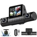 dash cam 4 canali 1080p registratore di guida hd1080p anteriore interno retrovisore visione notturna a infrarossi carica auto telecamera di retromarcia